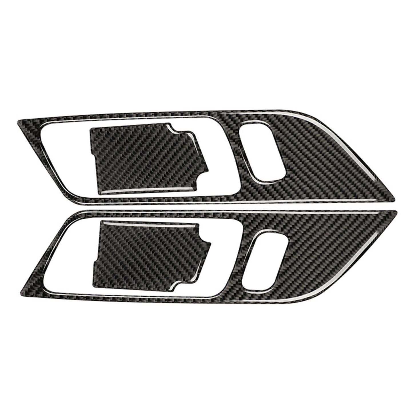 Interior Door Handle Trim Cover  for ford  for Mustang 2015-2020 Real Carbon Fiber