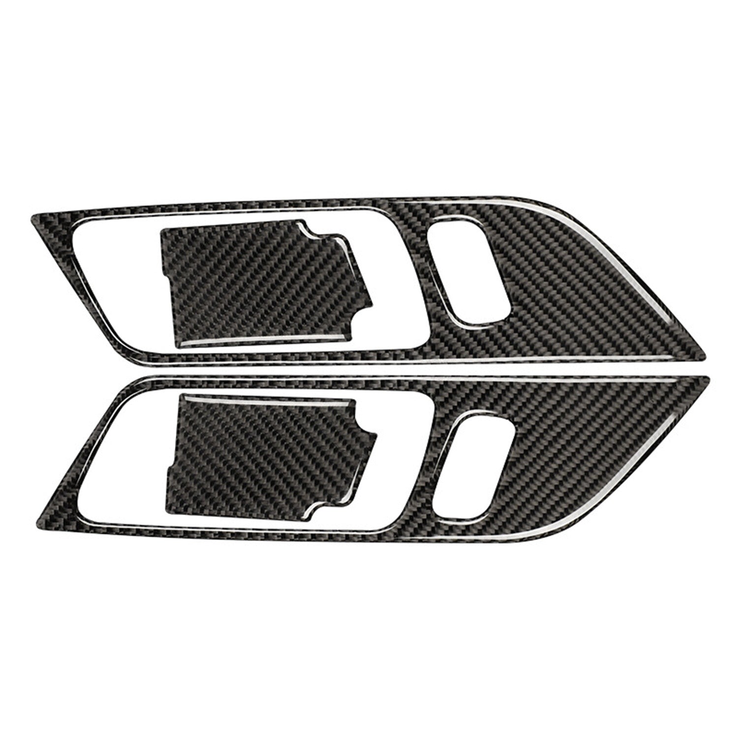 Interior Door Handle Trim Cover  for ford  for Mustang 2015-2020 Real Carbon Fiber