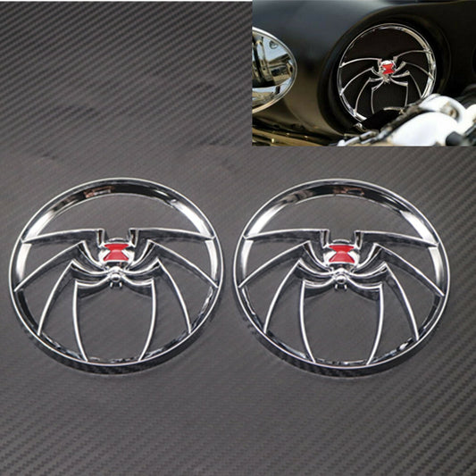 Chrome Widow Speaker Grill Cover for Harley Touring Electra Street Glide 96-13 Q