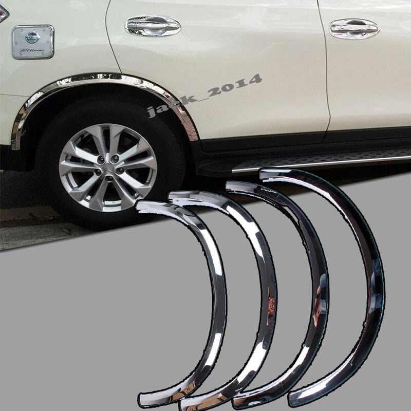 4pcs Steel Fender Flare Kit Wheel Arch Cover Trim For 2014-2016 Rogue X-trail