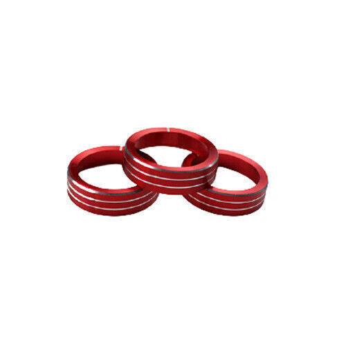 Console AC Switch Control Button Cover Trim Fit for Kia K3 2014-18 Red Aluminum
