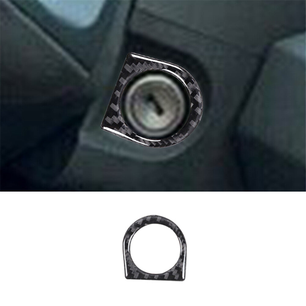 Carbon Fiber Interior Ignition Switch Cover Trim for Lincoln for Navigator 2007-2014
