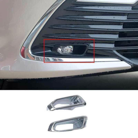 for Toyota for Camry LE/XLE 21-2023 Silver Front bumper Fog Light Lamp Cover Trim 2X
