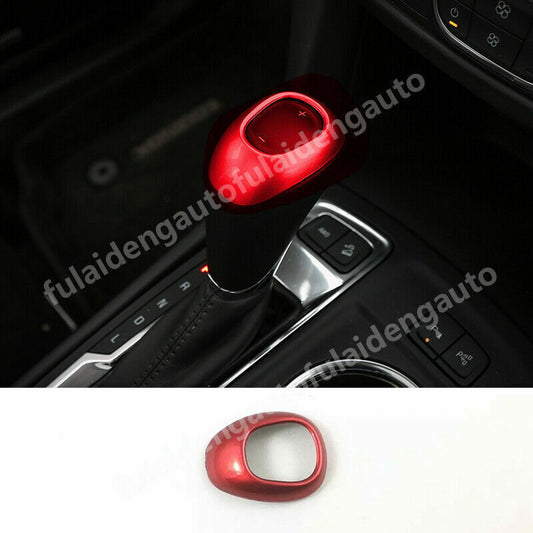for Chevrolet Equinox 2018-2021 Glossy Red Interior Gear Shift Knob Cover Trim