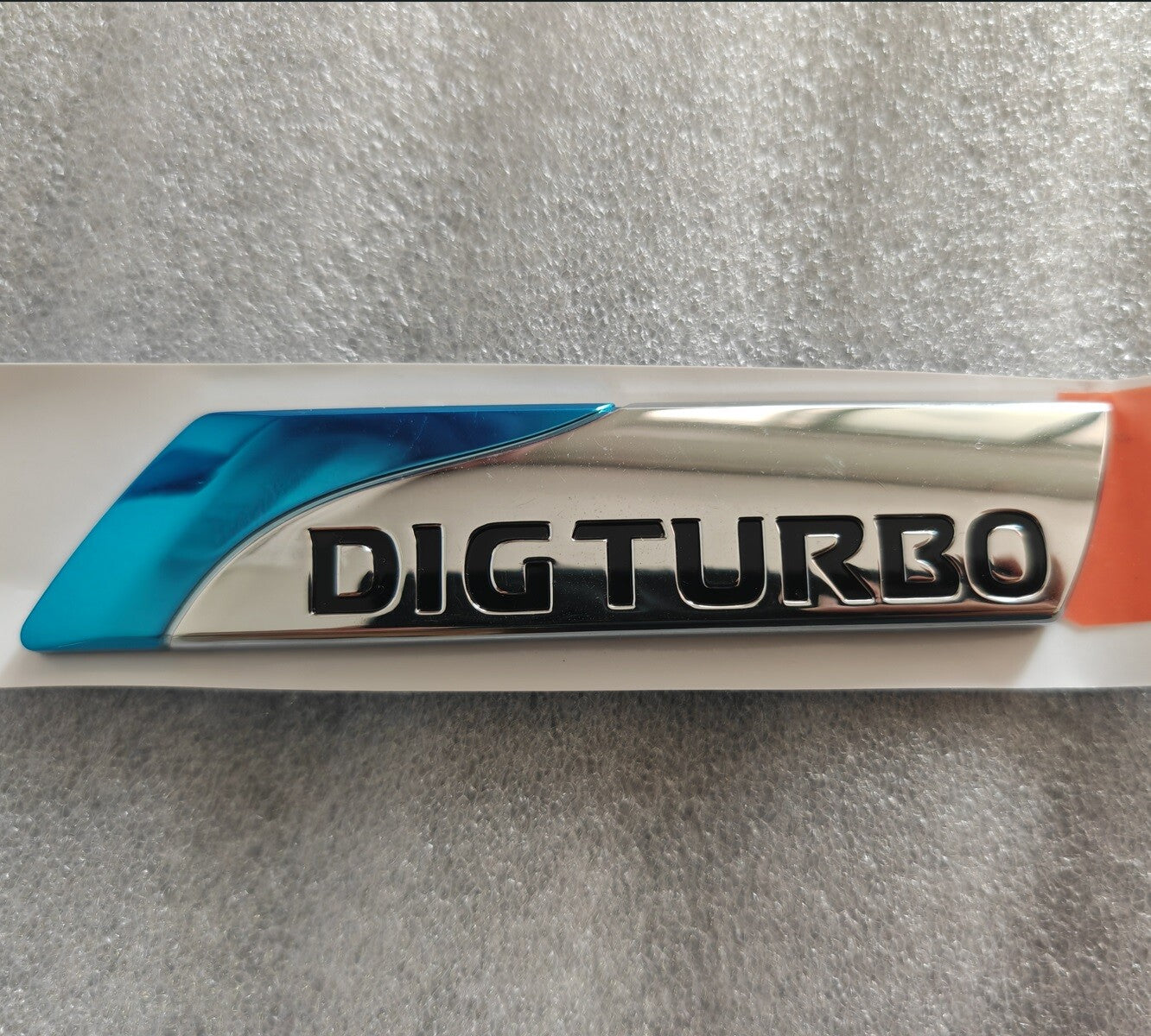 DIG TURBO DIGTURBO Chrome Blue Rear Hatch Trunk Emblem Badge