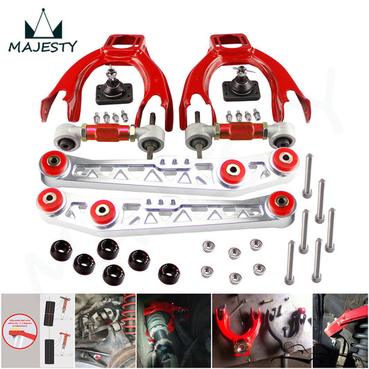 Lower Control Arm Front Upper Rear Camber Bushing Washer For 92-95 for Civic Silver