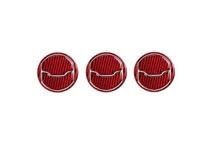 for Ford for Mustang for Shelby 15-2022 Red Carbon Fiber Middle Console Air Outlet Vent