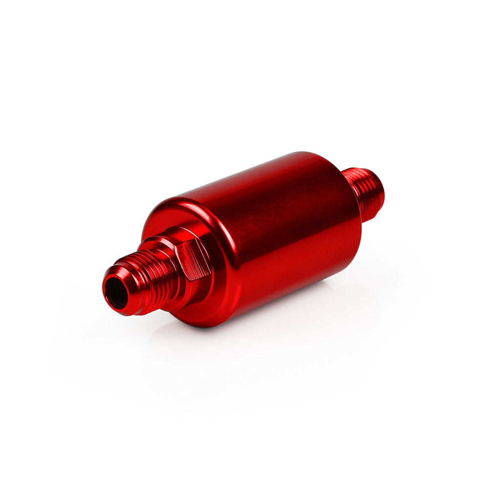 Car Flow Performance for Mini Oil Fuel Filter Inline With 100 Micron Element Red Q