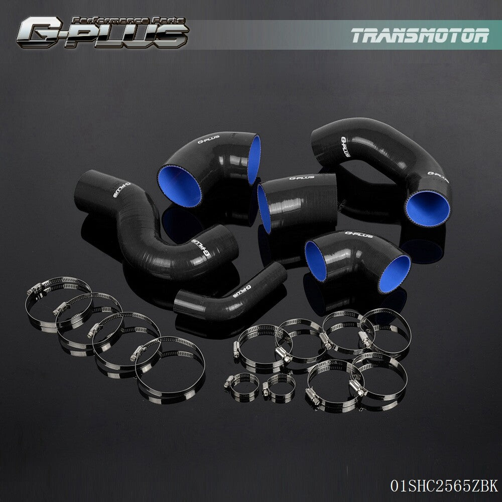 for for Fiat COUPE 20 20V GT TRUBO Black Silicone Radiant Hose Clamp Kit - v