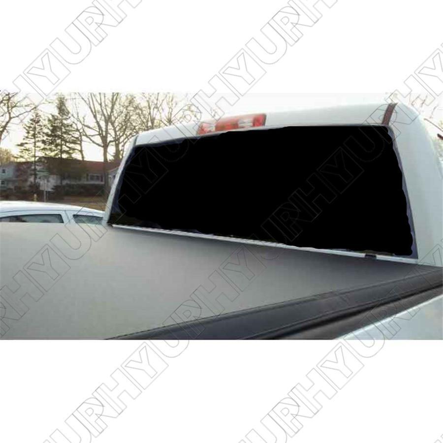 Full Black Window Perforated Decal Tint Graphic Stickerï¼?35x36cm）for Truck for SUV