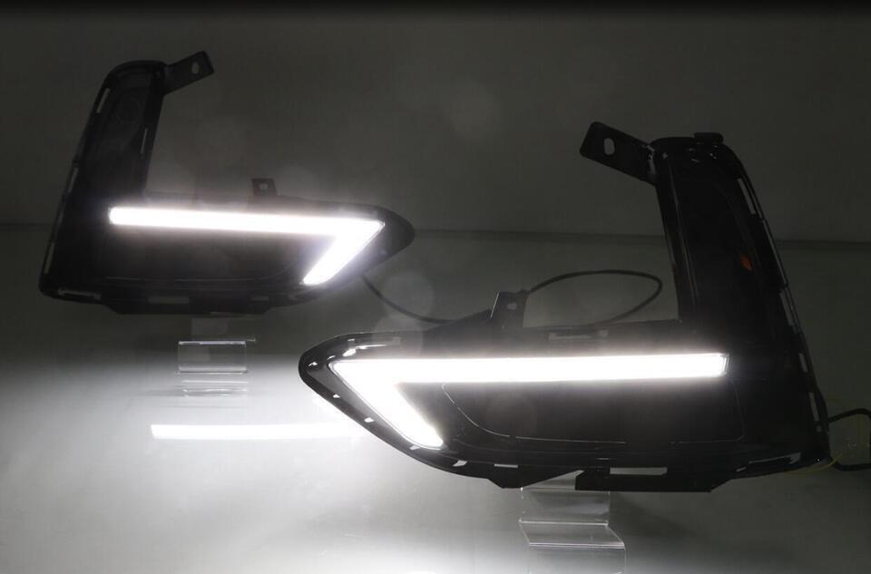 LED DRL Daytime Running Lights Fog Lamps Pair 3Color for Nissan Sentra 2020-2022