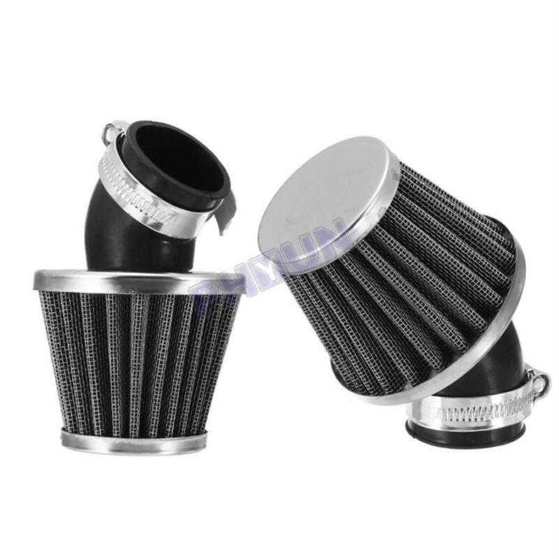 Air filter pod with 45-degree bend inlet suitable for motorcycles, scooters, all-terrain vehicles, off-road bikes, 4x50mm - n