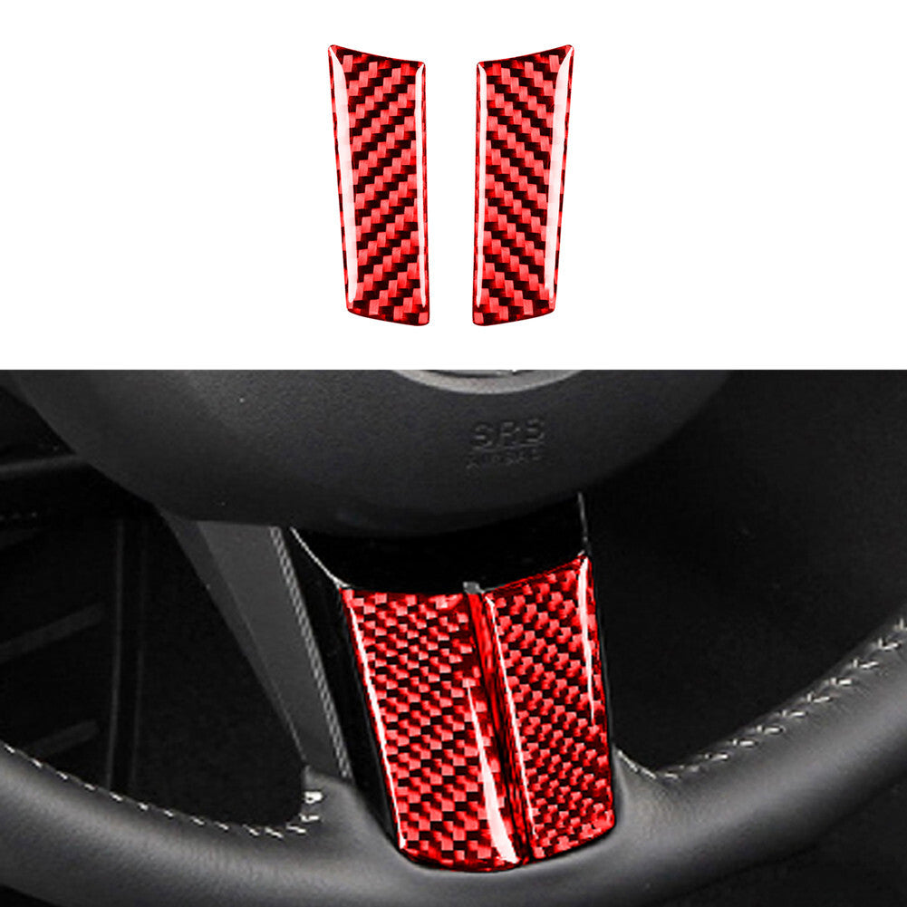 Red Carbon Fiber Interior Steering Wheel Chin Trim for Mazda MX-5 Miata 2009-15