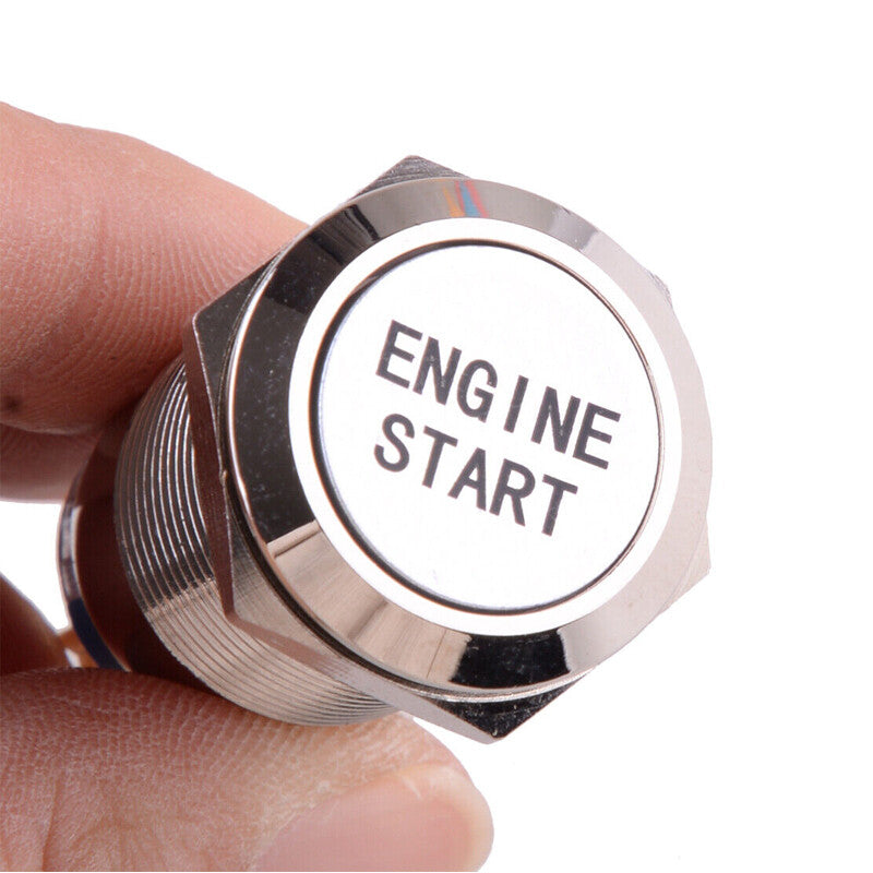 General Motors engine start button, ignition button with LED, 3/4 hole metal. n