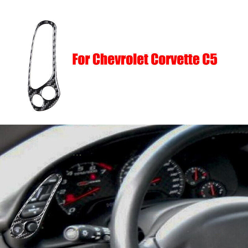 Carbon fiber car side speedometer button trim for Corvette C5 1998-04- n