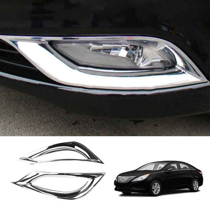 Fit for Hyundai Sonata 2011-2014 Chrome ABS Car Front Fog Light Lamp Frame Trims