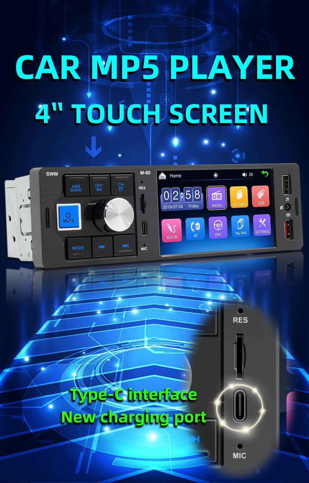 4-inch touchscreen car radio, stereo MP5 player, BT USB steering wheel controls - n