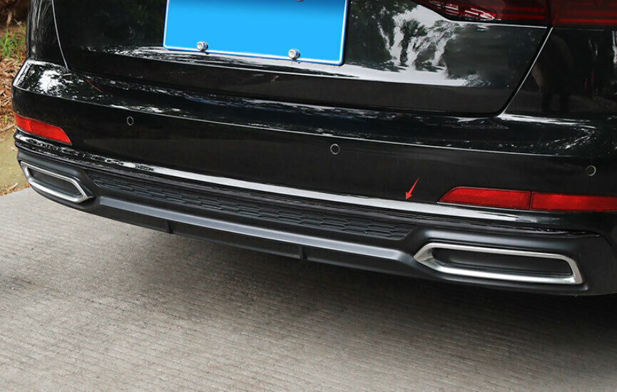 for Audi A6 S6 2019-2024 Black Steel Rear Bumper Lower Protector Strip Trim 3Pcs