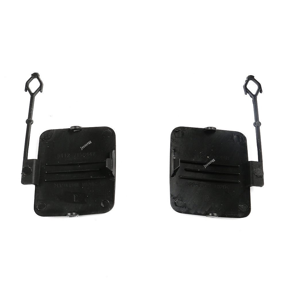 Driver + Passenger Set Hand Rear Bumper Tow Hook Cover Cap for BMW for X5 E70 Q