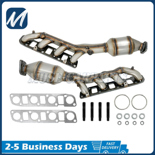 Left + Right Exhaust Manifold Catalytic Converter Suitable for 11-21 for Infiniti 16-21 for Nissan Q