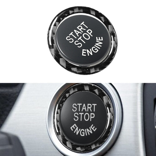 Black Engine Start-Stop Button Switch Bezel + Ring for BMW 3/5 Series E90 X1