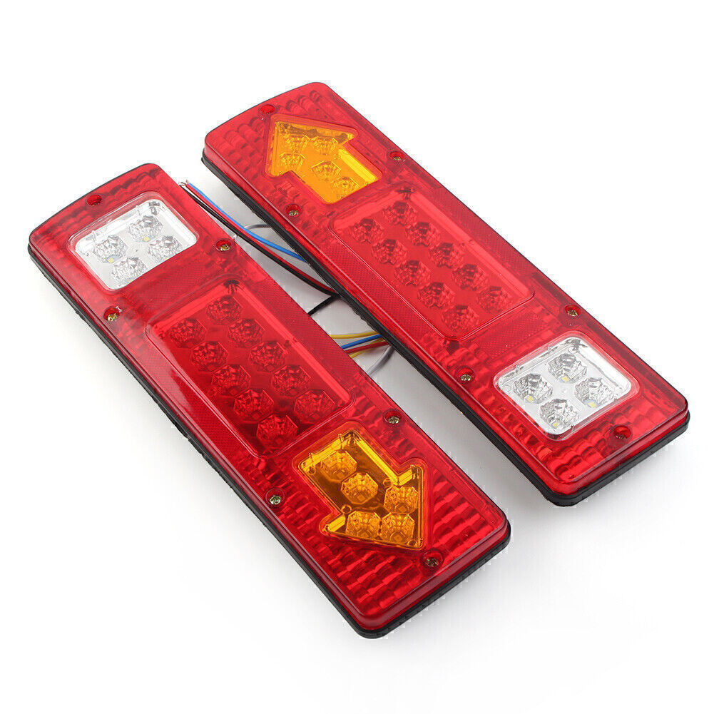 For Trailer Truck Caravan Van RV 24V LED Rear Tail Lights Turn Signal Stop Lamp