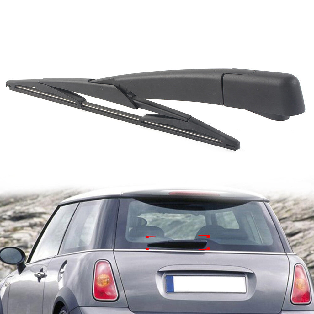 Black Rear Windshield Wiper Arm Blade Set Fit for Mini Cooper l4 1.6L 2002-2006 Q