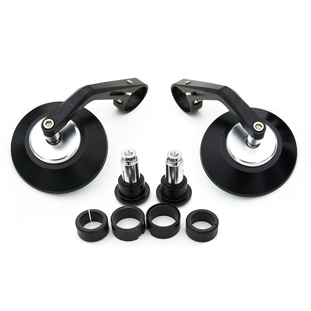 7/8 22mm CNC Handle Bar End Round Rearview Side Mirror For GN/CG125 Cafe Racer Q