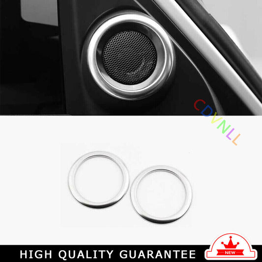 A Post Speaker Frame Cover Trim for Honda for Civic 10th 2016-2021 Silver Titanium