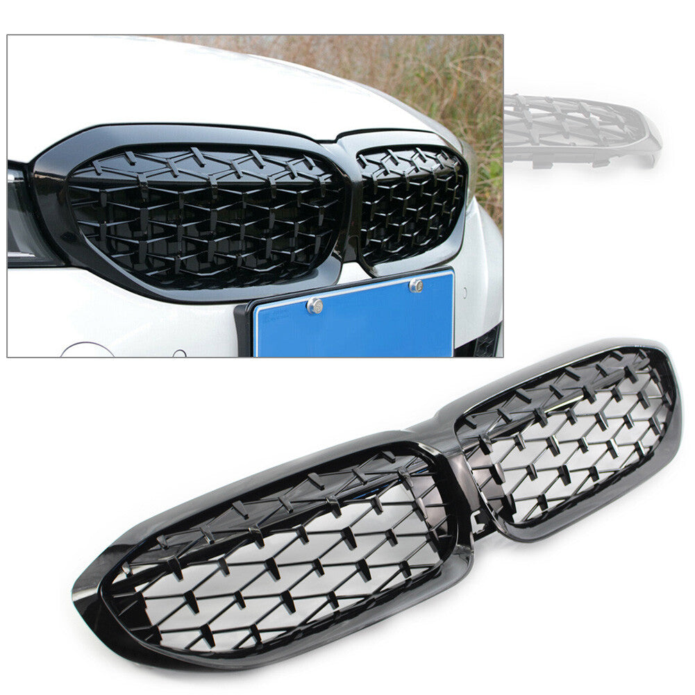 Diamond Style Grill for BMW New 3 Series G20 2019-2022 Front Kidney Grille
