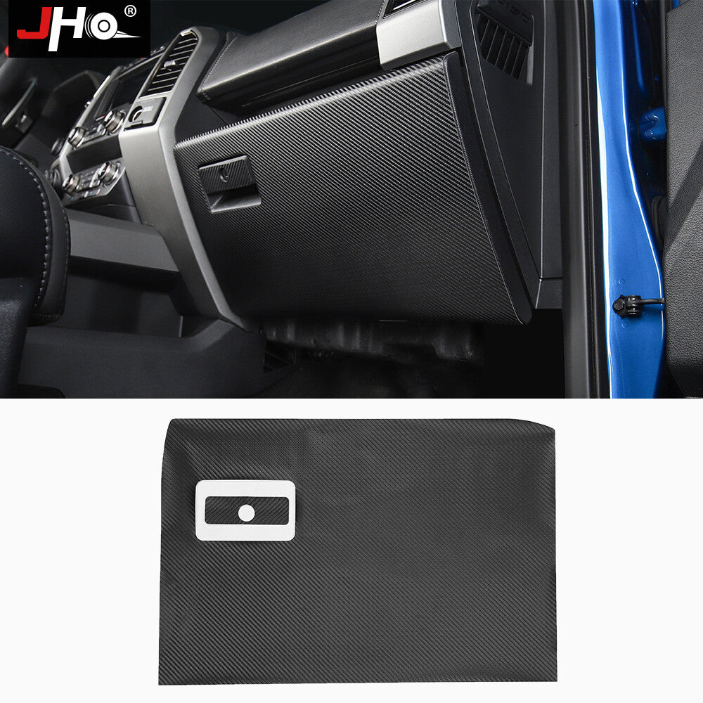 Carbon Fiber Leather Car for Co -pilot Storage Box Sticker Protect Pad for Ford F150