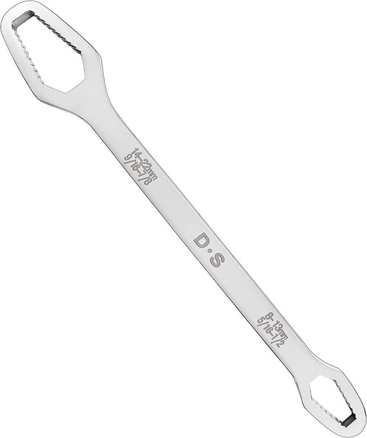 Double-Ended 5/16-7/8 Inch Multifunctional Universal Self-Tightening Wrench