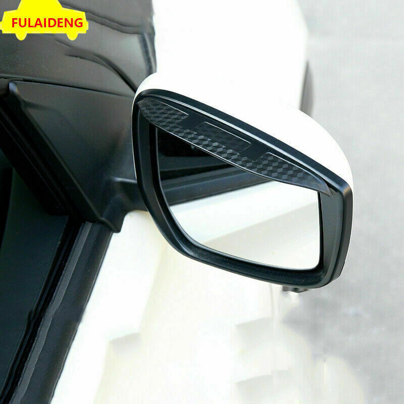 for Nissan Kicks 2017-2021 Carbon Fiber Look Rearview Mirror Rain Eyebrow Trim