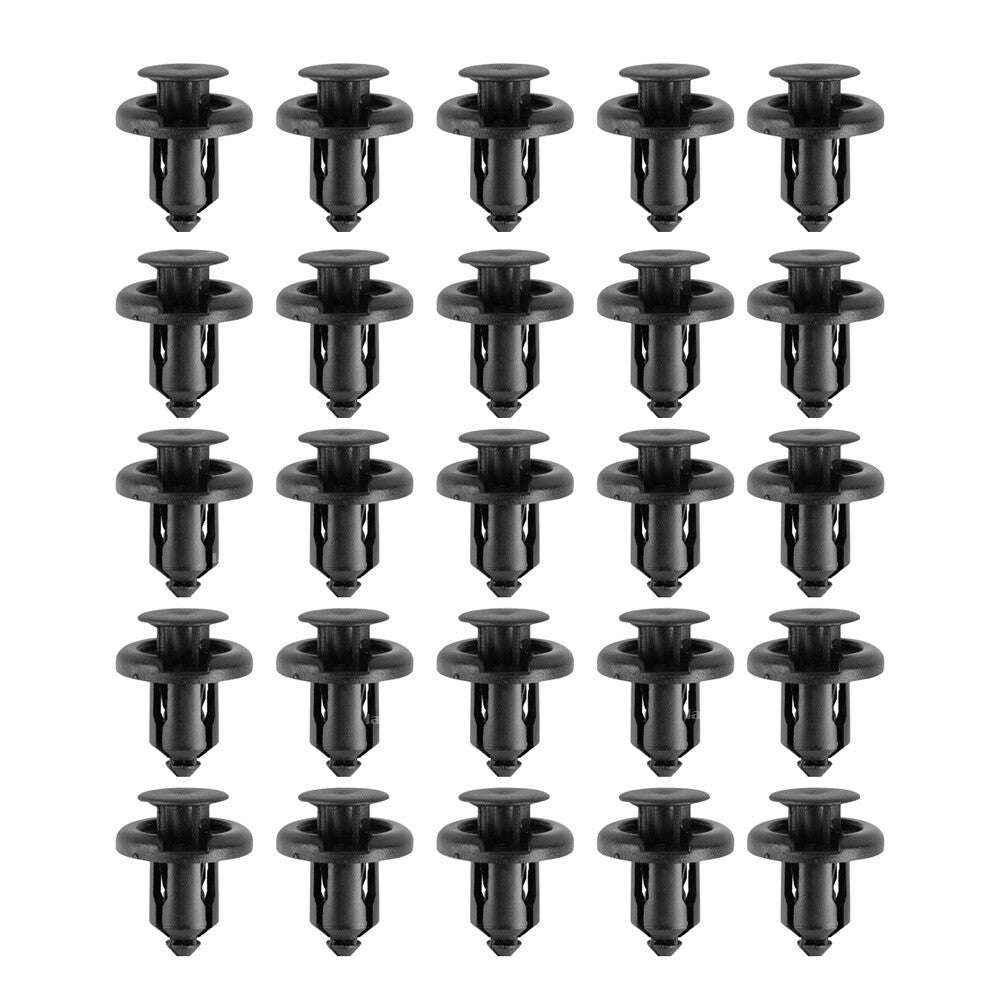 Set Of 25 Front Plastic Bumper Clips Fit for Honda / for Acura 91503-SZ3-003 Black