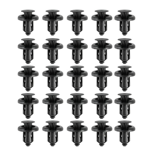 Set Of 25 Front Plastic Bumper Clips Fit for Honda / for Acura 91503-SZ3-003 Black