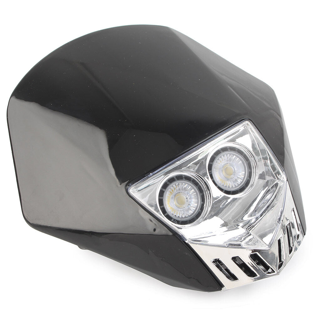 Dual 6W LED Bulbs 12V Universal Modified Headlight Head Lamp For Dirt Pit Bike Q