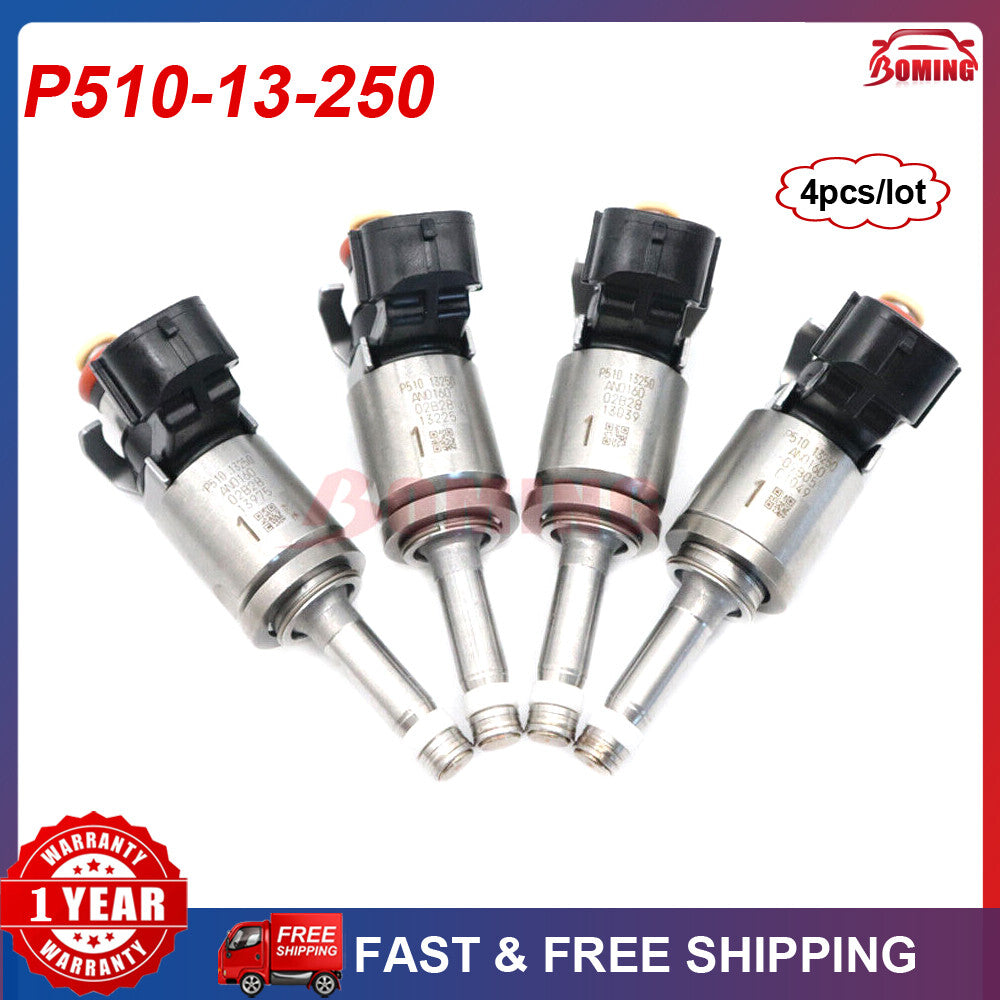 P510-13-250 new 4-Piece Fuel Injector for Mazda 2 3 MX-5 (European P51013250)
