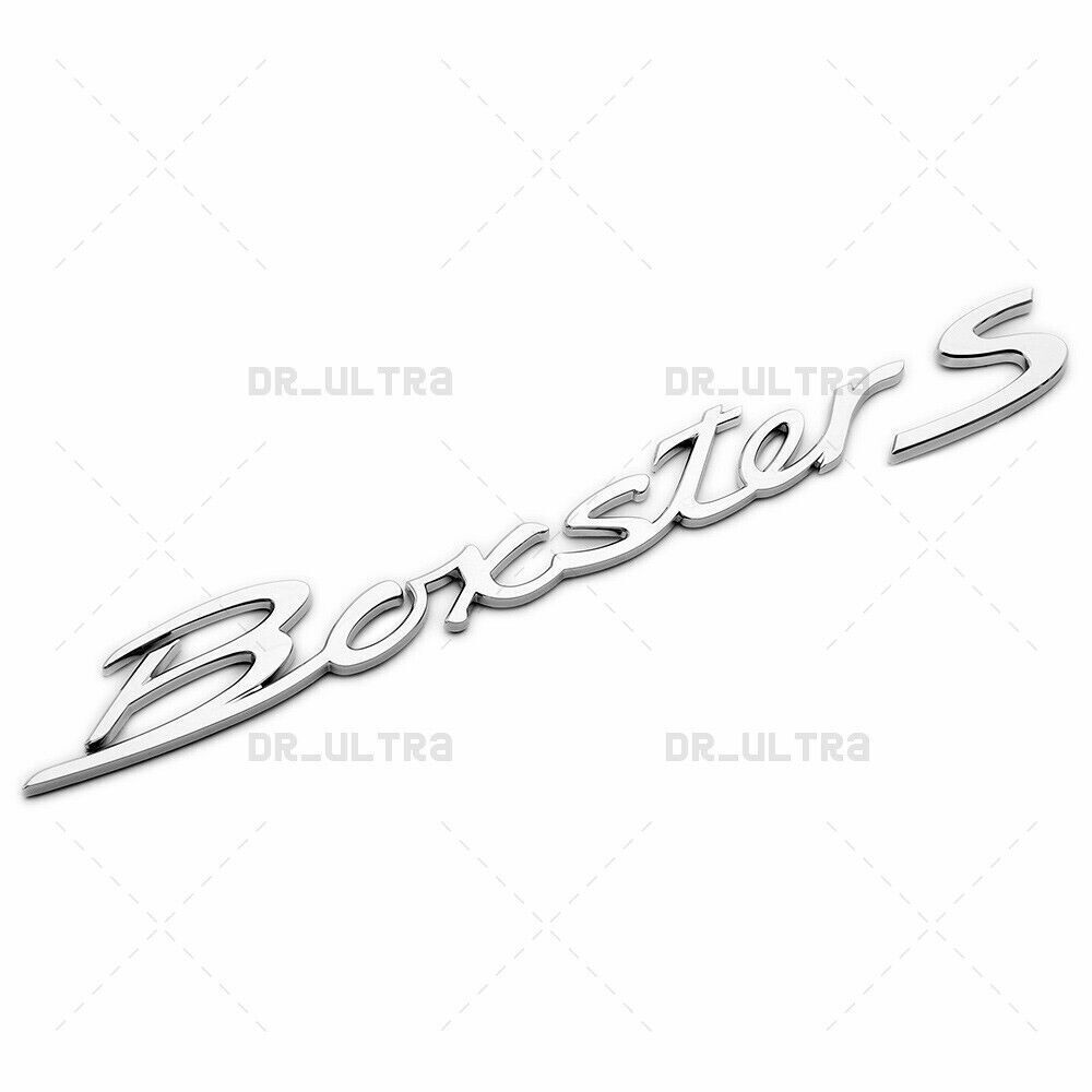 Chrome Look S Letter Rear Badge Tailgate Emblem Deck Lid Sport