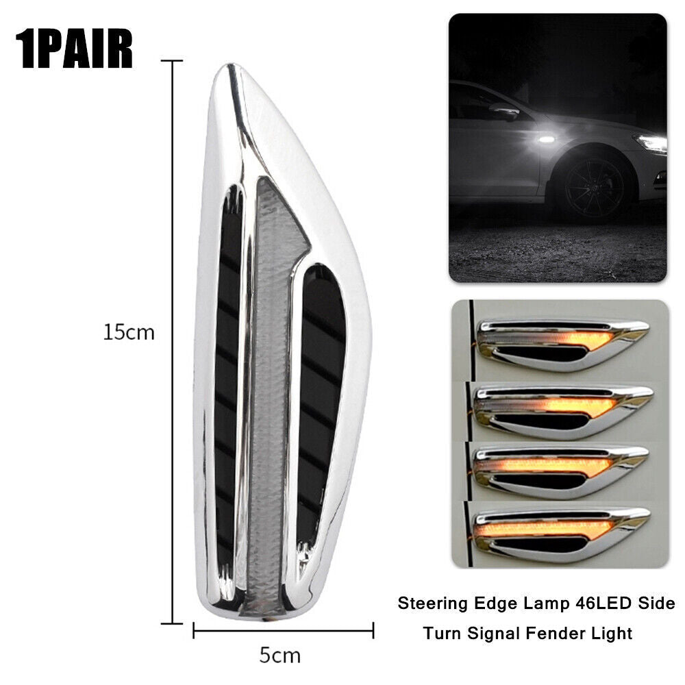 2-piece automotive side turn signal light/mudguard light night illumination component (46LED) n