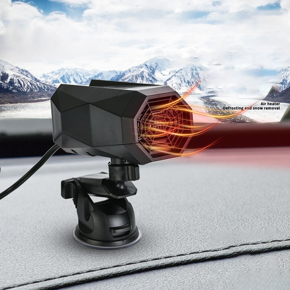 Electric Car Heater Hot Air Portable Defogger Defroster with Windshield Holder v