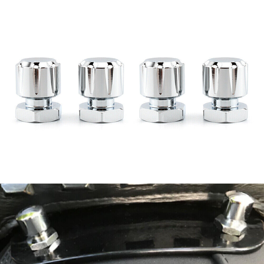 for Harley Road King Road Glide Softai Fat Boy Silver 4xSolo Mounting Nuts Bolts