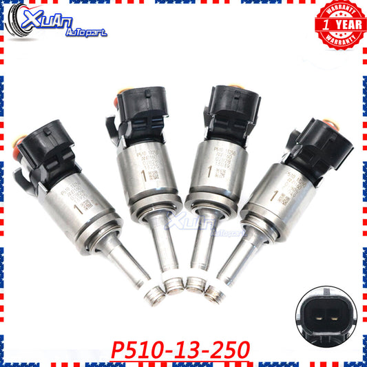 x Fuel Injectors P510-13-250 for Mazda 2 1.5L 2WD 2016 3 MX-5 CX-3 PY01 13250- v