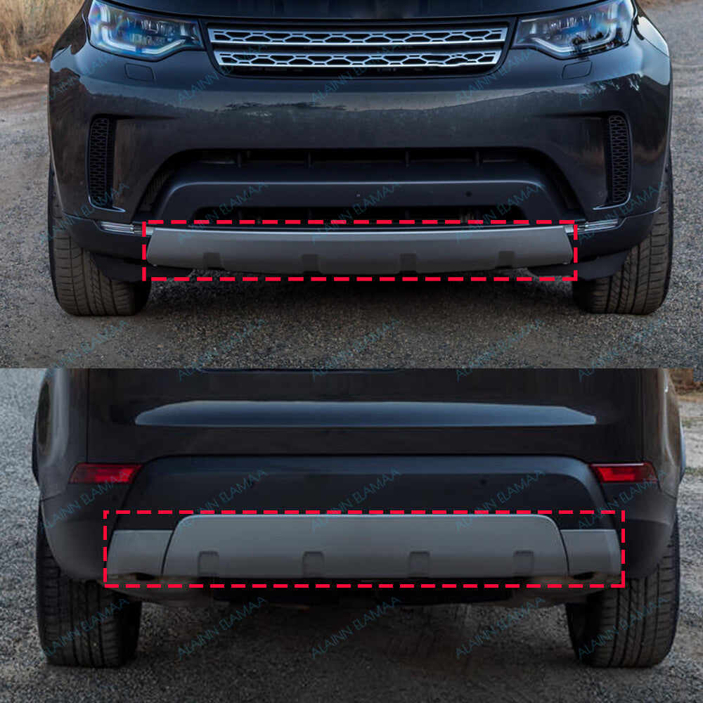 Front Rear Bumper Protector Cover r Fit for Land Rover Discovery 2017-22,Silver Q