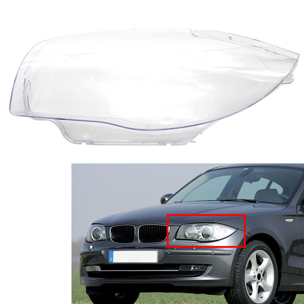 Headlight Lens Cover Headlamp Left for BMW 1 Series E81 E82 E87 E88 1M 2003-2011