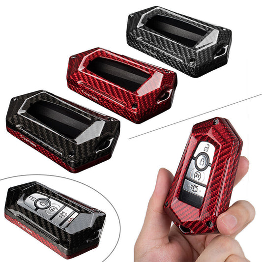  for ford  Fusion F-150 Mondeo Edge Ecosport for Mustang Carbon Fiber Car Key Fob Case Q