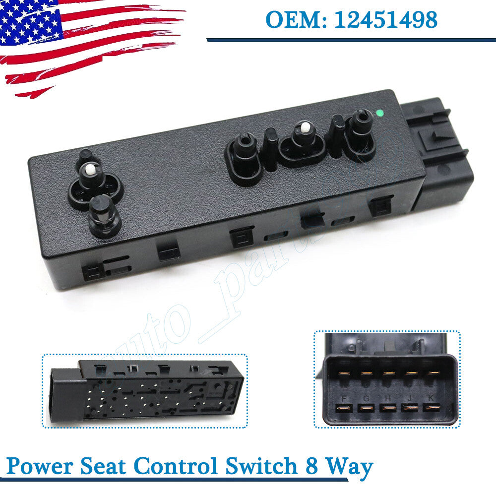 Right passenger side power for seat adjustment control switch 8-way, applicable to 12451498- n