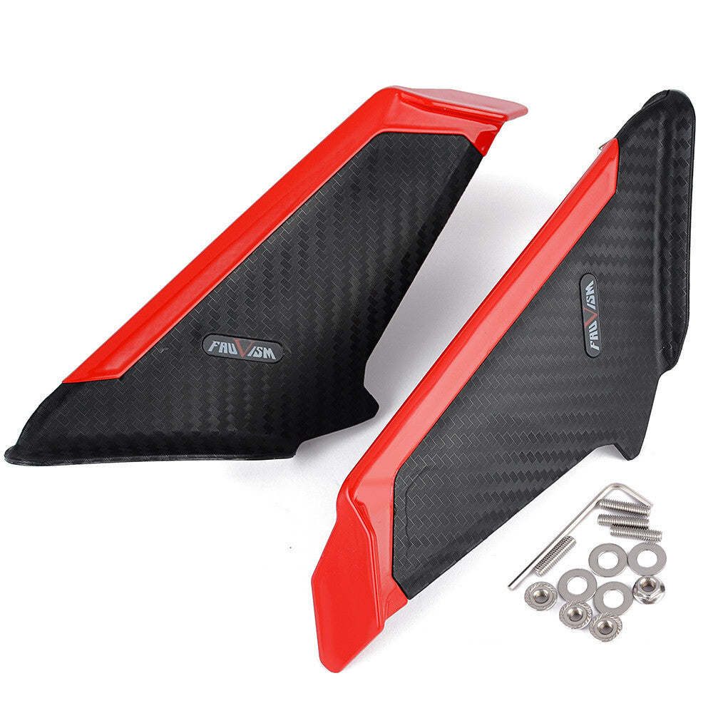 2x Universal Motorcycle Side Winglets Wind Fin Spoiler Trim Cover Air Deflector Q