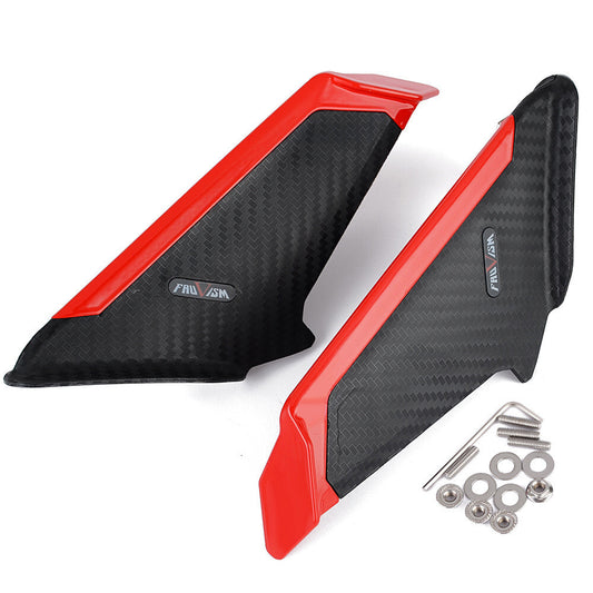 2x Universal Motorcycle Side Winglets Wind Fin Spoiler Trim Cover Air Deflector Q