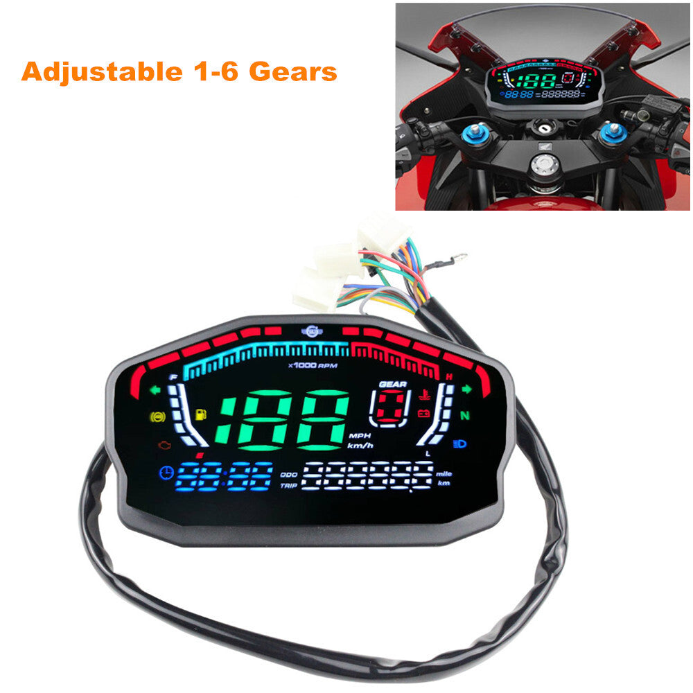 Motorcycle odometer with digital LED display, 2-cylinder or 4-cylinder. n
