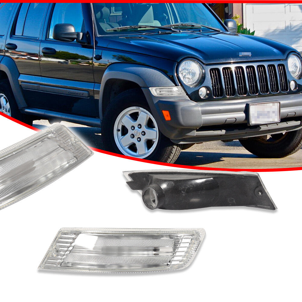 Front side turn signal parking marker lights one pair suitable for 05-07 Liberty - v